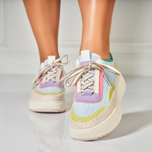 Adidasi Dama Verzi din Textil Elden - Img 2