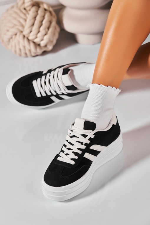 Adidași de damă Piele Ecologica Negru Lanora2 - Img 3