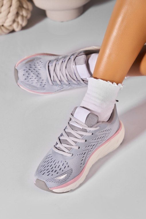 Adidași de damă Textil Gri Yomna - Img 2