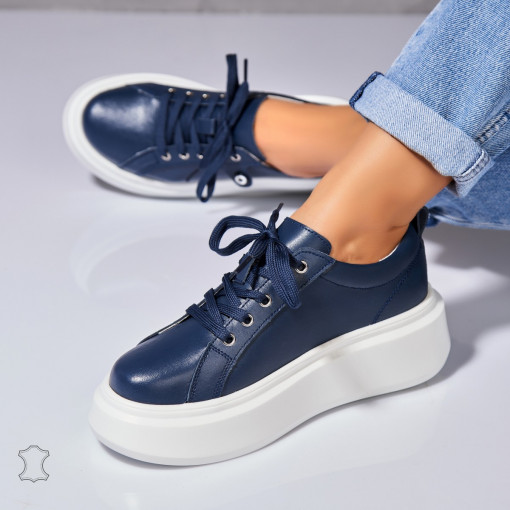 Adidasi Piele Naturala Bleumarin Tryce - Img 3