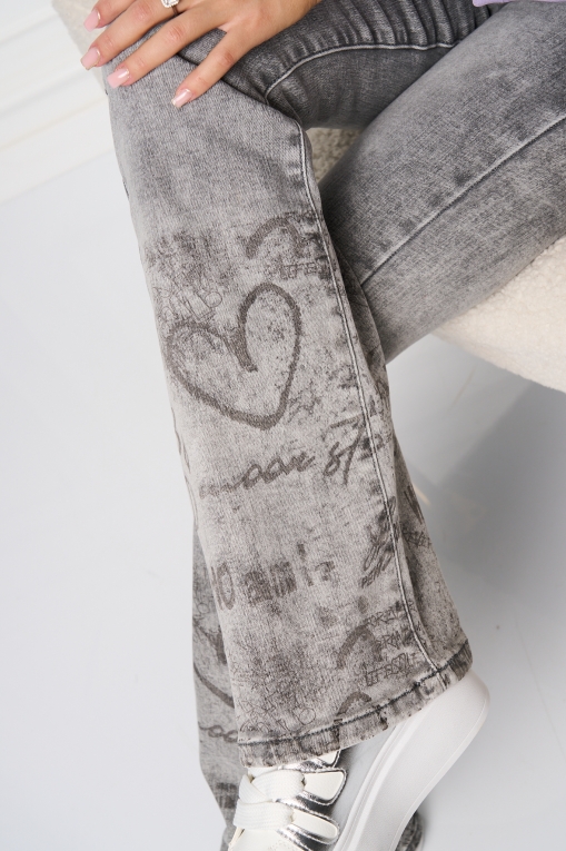 Blugi Damă Evazati Gri Moniece - Img 3