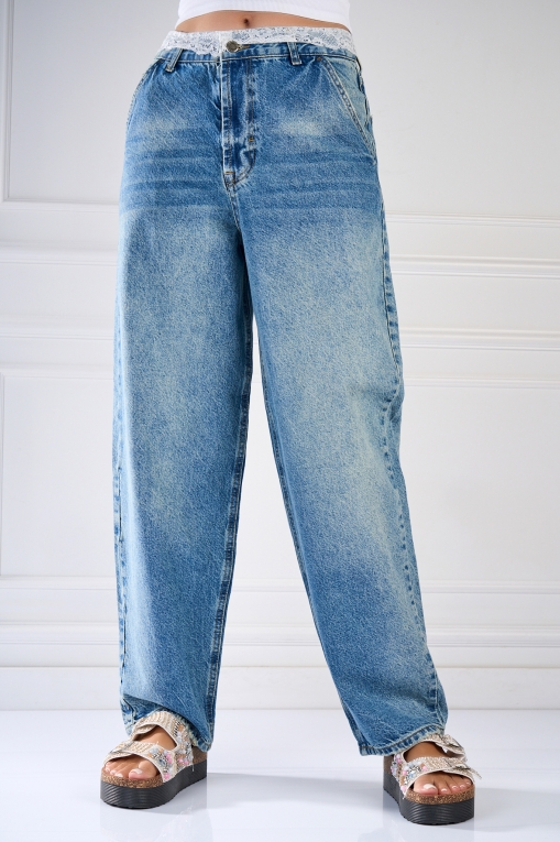 Blugi Damă Oversize Albastri Kashika - Img 2