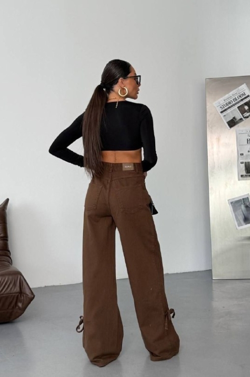 Blugi Damă Oversize Maro Alya - Img 3