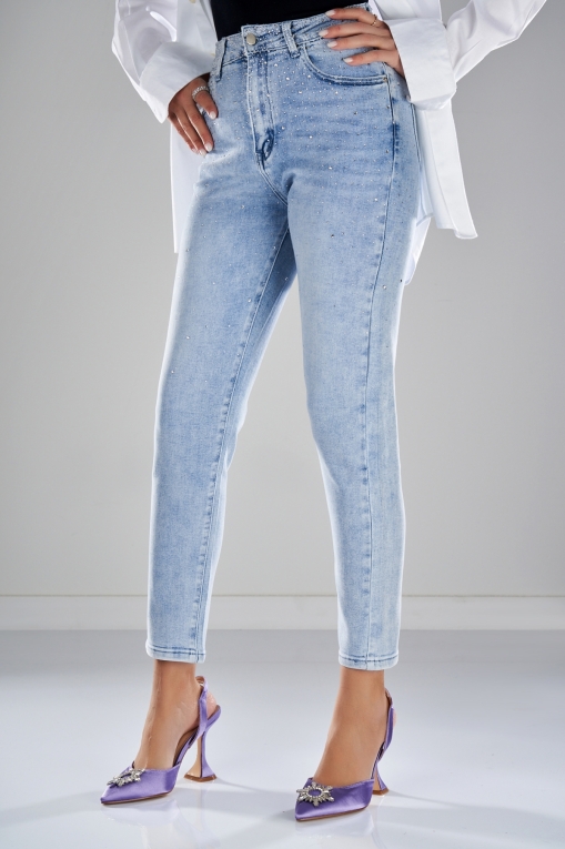 Blugi Damă Skinny Fit Albastri Biana - Img 2