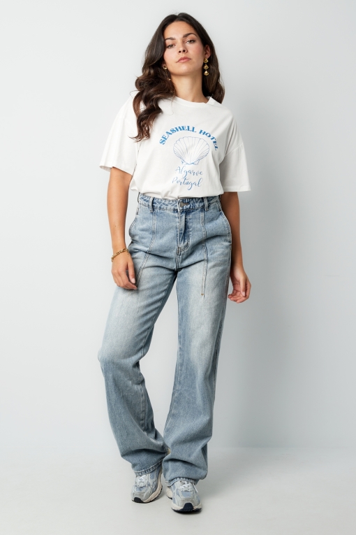 Blugi Regular Fit Albastri Aliviya - Img 2