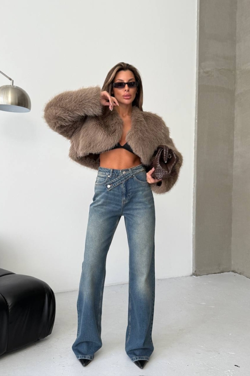 Blugi Regular Fit Albastri Henley - Img 5