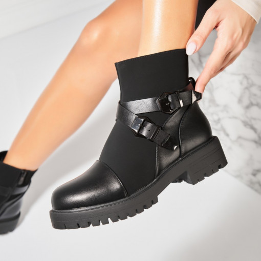 Ghete Dama Imblanite Negre din Piele Ecologica Dochia4 - Img 3