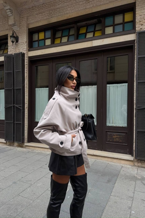 Jachete Dama Beige Raniya - Img 5