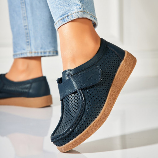 Mocasini dama Piele Naturala Bleumarin Takari - Img 6