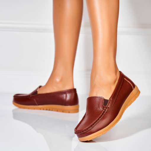 Mocasini dama Piele Naturala Maro Gena - Img 2