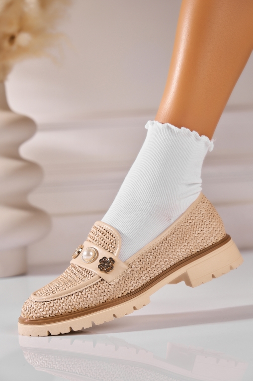 Pantofi dama casual Bej din Piele Ecologica Tiani2 - Img 3