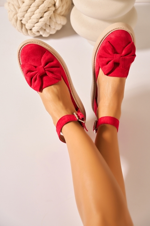 Pantofi dama casual Fucsia din Piele Ecologica Intoarsa Sehna - Img 3