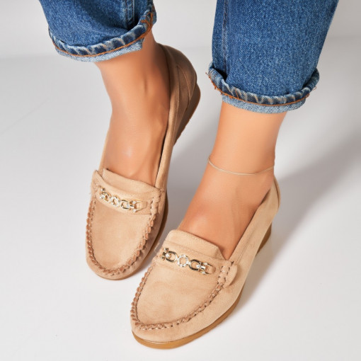 Pantofi dama casual Kaki din Piele Ecologica Intoarsa Matla - Img 3