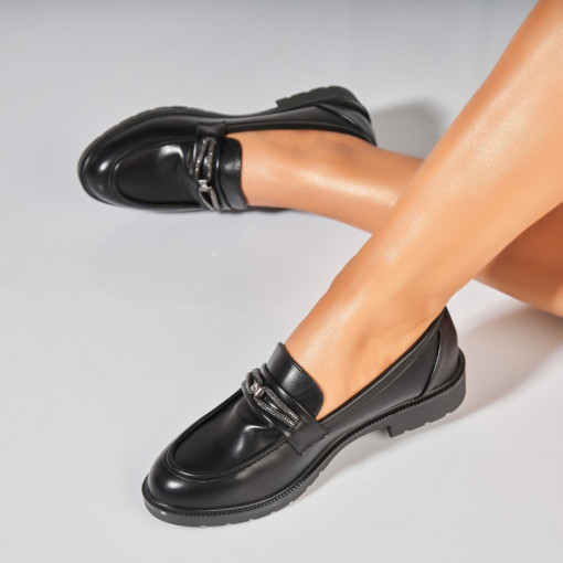 Pantofi dama casual Negri din Piele Ecologica Averi - Img 3