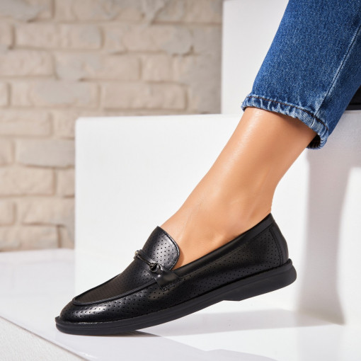 Pantofi dama casual Negri din Piele Ecologica Cyrie - Img 2