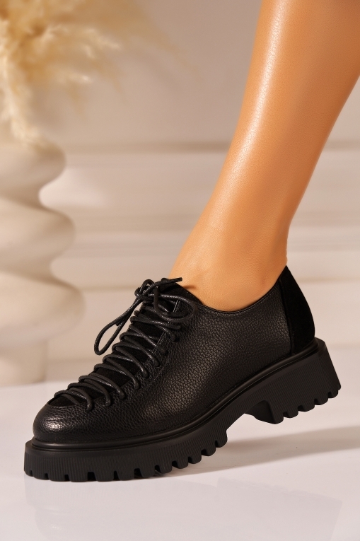 Pantofi dama casual Negri din Piele Ecologica Fareha - Img 3