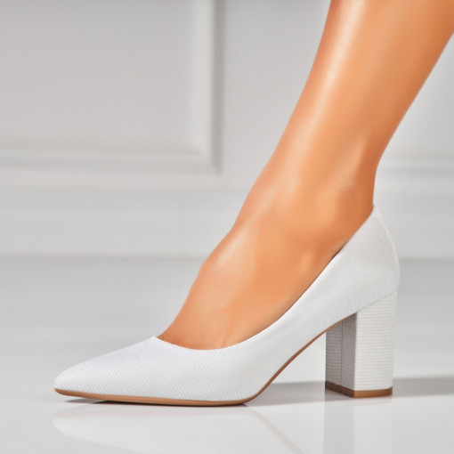 Pantofi dama cu toc Albi din Textil Crosley - Img 2