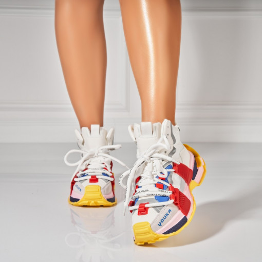 Sneakersi dama Piele Ecologica Rosii Orry - Img 2