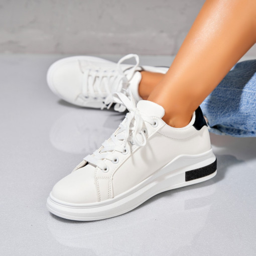 Adidași damă Piele Ecologica Alb Aleha - Img 3