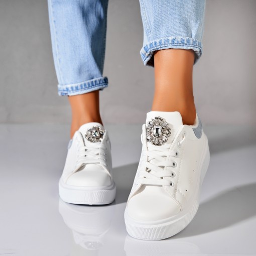 Adidași damă Piele Ecologica Albastru Ashvi - Img 3