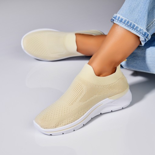 Adidași damă Textil Bej Brany - Img 3