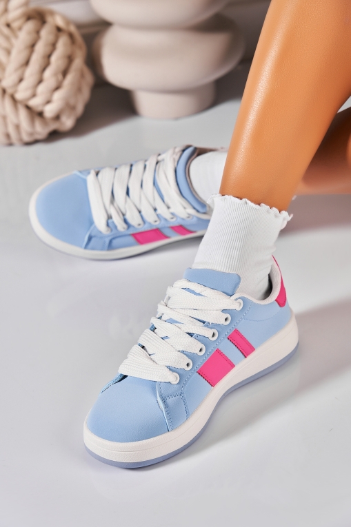 Adidași de damă Piele Ecologica Albastru Iriana - Img 3