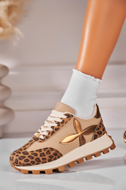 Adidași de damă Piele Ecologica Animal Print Darina - Img 2