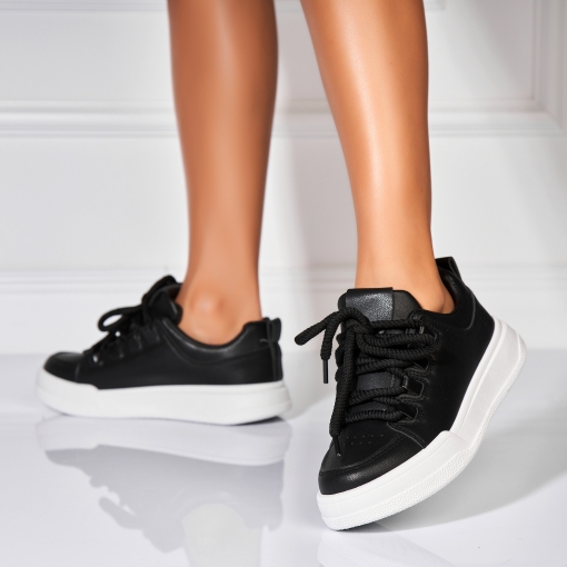 Adidași de damă Piele Ecologica Negru Adayla - Img 2