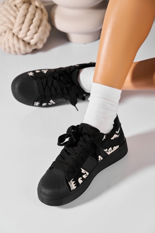 Adidași de damă Piele Ecologica Negru Anezka - Img 3