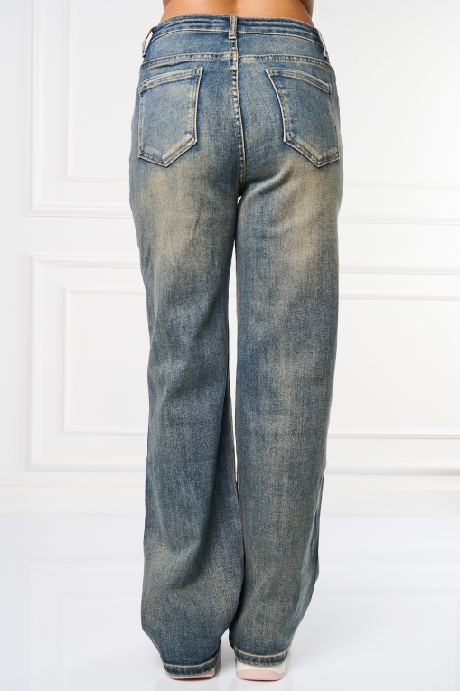 Blugi dama Regular Fit Bleumarin Paislea - Img 2