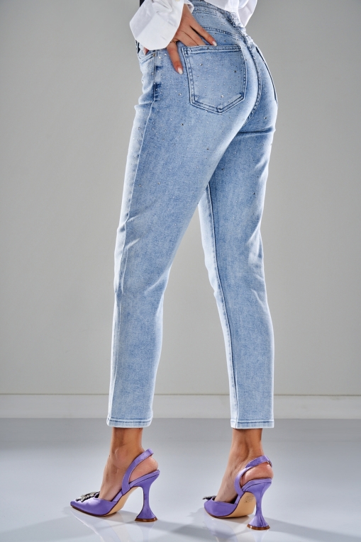 Blugi Damă Skinny Fit Albastri Biana - Img 3