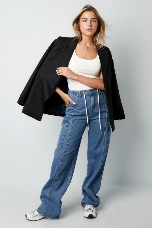 Blugi Regular Fit Albastri Amrie - Img 5