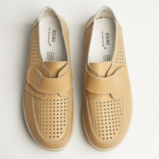 Mocasini dama Piele Naturala Bej Izana - Img 4