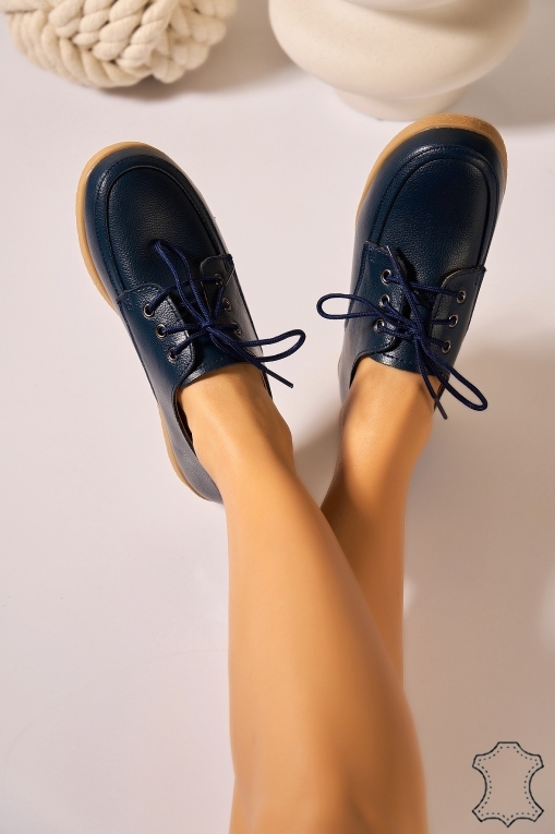 Mocasini dama Piele Naturala Bleumarin Adelyn - Img 2