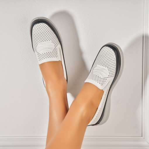 Pantofi dama casual Albastri din Piele Ecologica Darla - Img 3