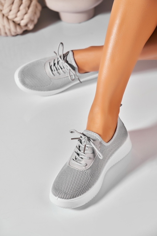Pantofi dama casual Gri din Textil Yasmina - Img 2