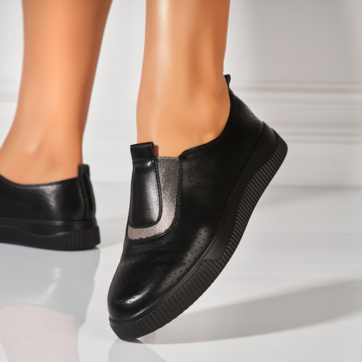 Pantofi dama casual Negri din Piele Ecologica Rylie - Img 3