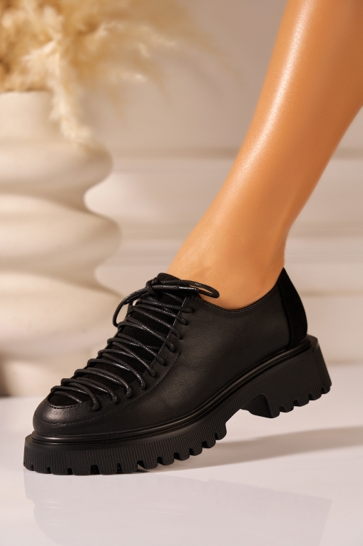 Pantofi dama casual Negri din Piele Ecologica Trisha - Img 2