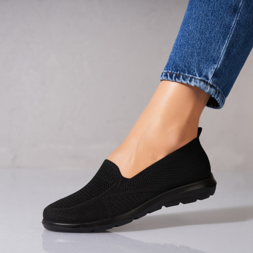 Pantofi dama casual Negri din Textil Xiara - Img 2