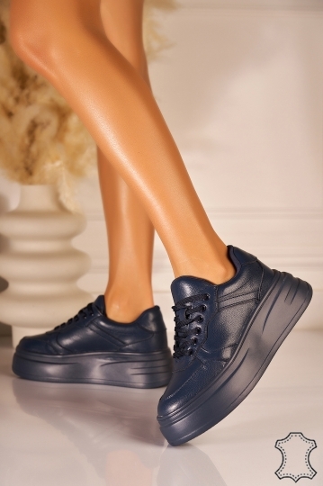 Adidasi Piele Naturala Bleumarin Masha