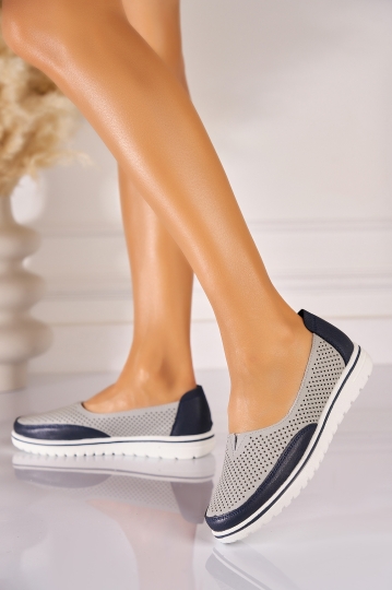 Pantofi dama casual Gri din Piele Ecologica Kaylani