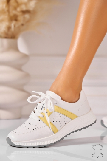 Adidasi Piele Naturala Galbeni Isabeau