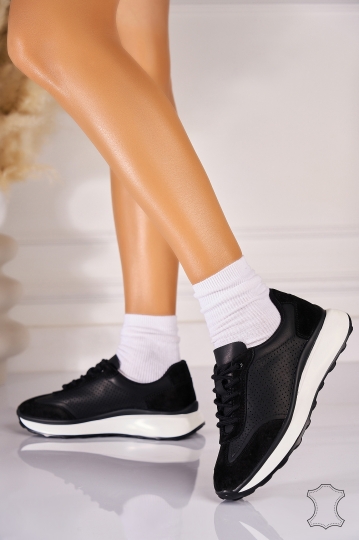 Adidasi Piele Naturala Negri Eleanore