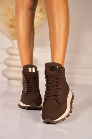 Ghete Dama Imblanite Maro din Piele Ecologica Tabacita Emaira