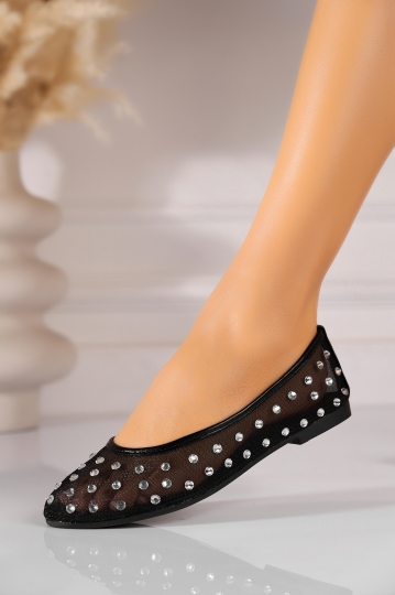 Balerini damă Textil Negri Aksha