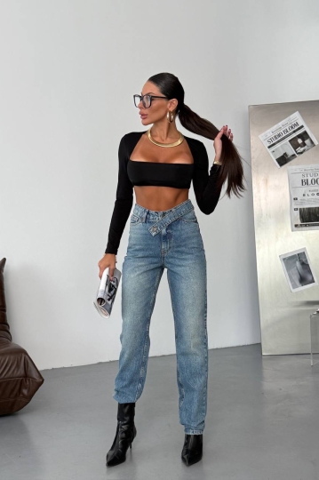 Blugi Regular Fit Albastri Harkira