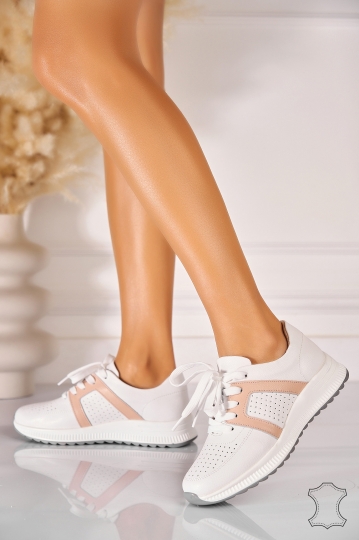 Adidasi Piele Naturala Nude Isabeau