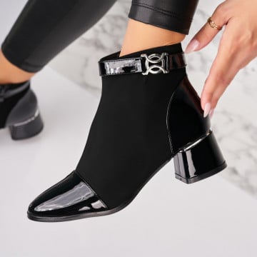 Botine Dama Imblanite Negre Din Catifea Irfa2 - Reverse.ro