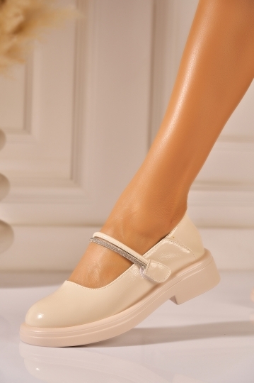 Pantofi dama casual Bej din Piele Ecologica Lacuita Kenzey3