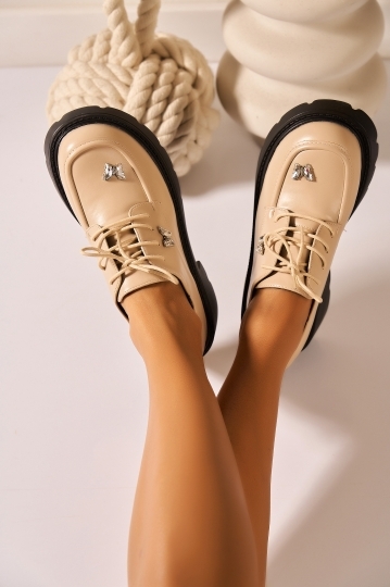 Pantofi dama casual Bej din Piele Ecologica Delsa